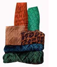 Many soft textures like fleece, faux suede and sweatshirt fabric